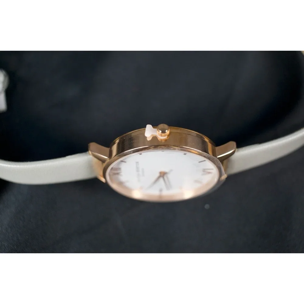 Olivia Burton OB15BDW02 Big Dial Watch Womens Rose Gold Grey Leather Unworn Box